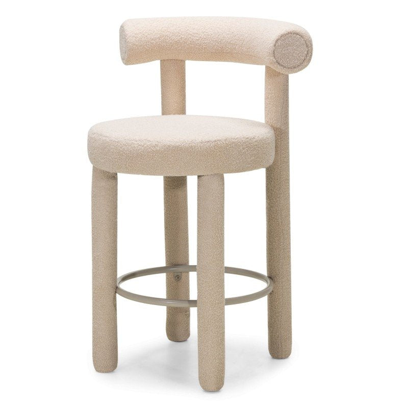 Set da 2 sgabelli Perrier in bouclé beige - NN-PER-UPH-STO-BEI-618