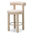 Set da 2 sgabelli Perrier in bouclé beige - NN-PER-UPH-STO-BEI-618