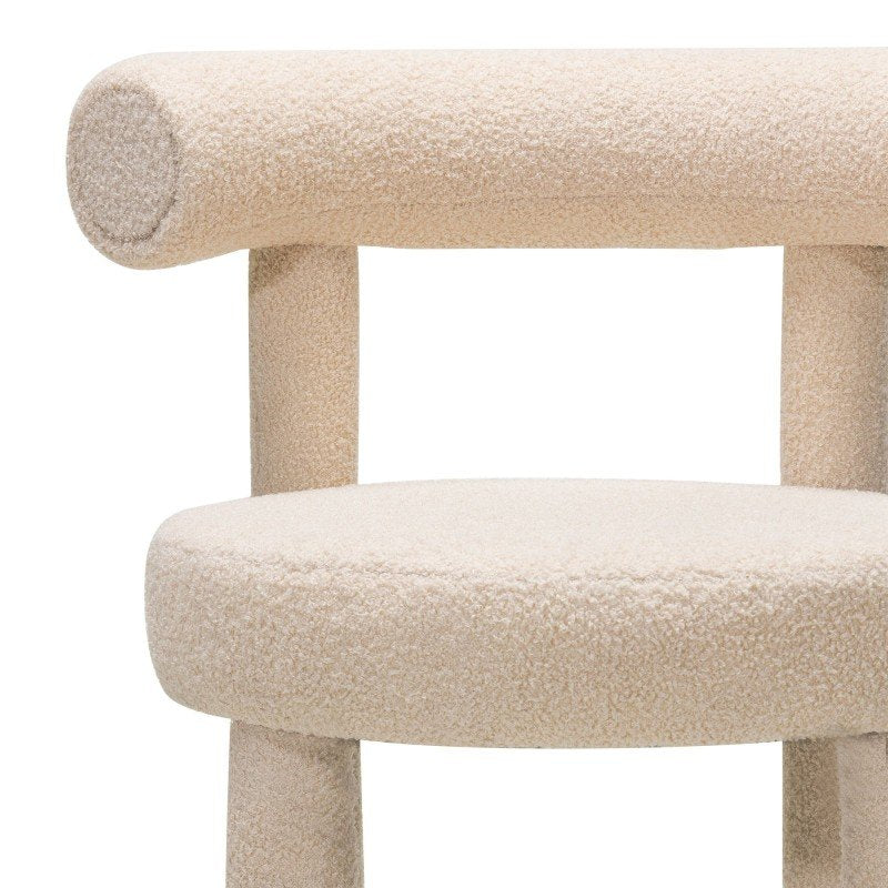 Set da 2 sgabelli Perrier in bouclé beige - NN-PER-UPH-STO-BEI-618 - foto 4
