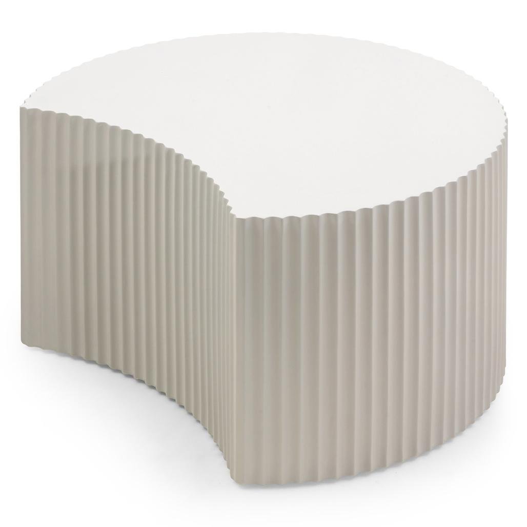 Set da 2 tavolini Zoe grigio beige con scanalature - NN-ZOE-FUR-COFTAB-LIGGRE-194 - foto 5