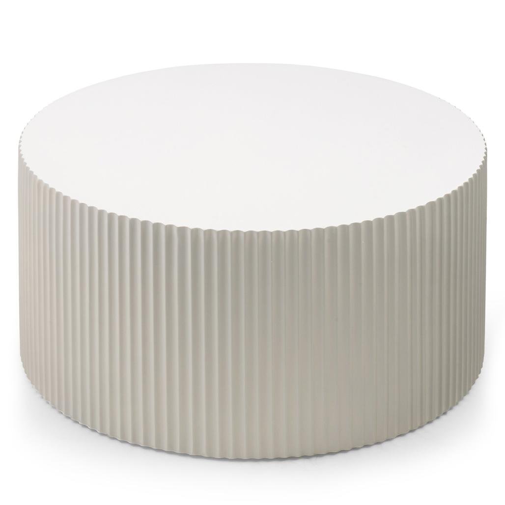 Set da 2 tavolini Zoe grigio beige con scanalature - NN-ZOE-FUR-COFTAB-LIGGRE-194 - foto 6