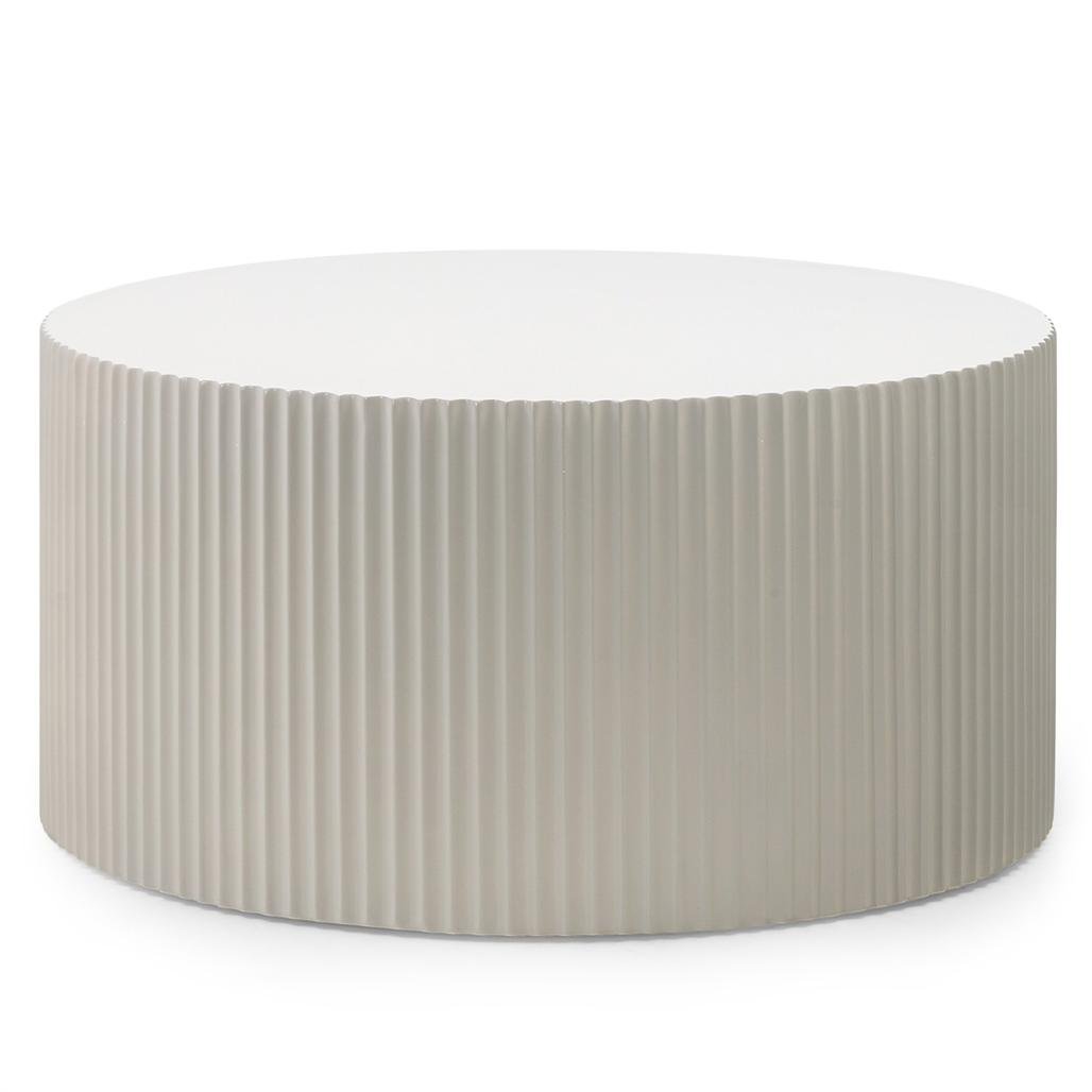 Set da 2 tavolini Zoe grigio beige con scanalature - NN-ZOE-FUR-COFTAB-LIGGRE-194 - foto 7