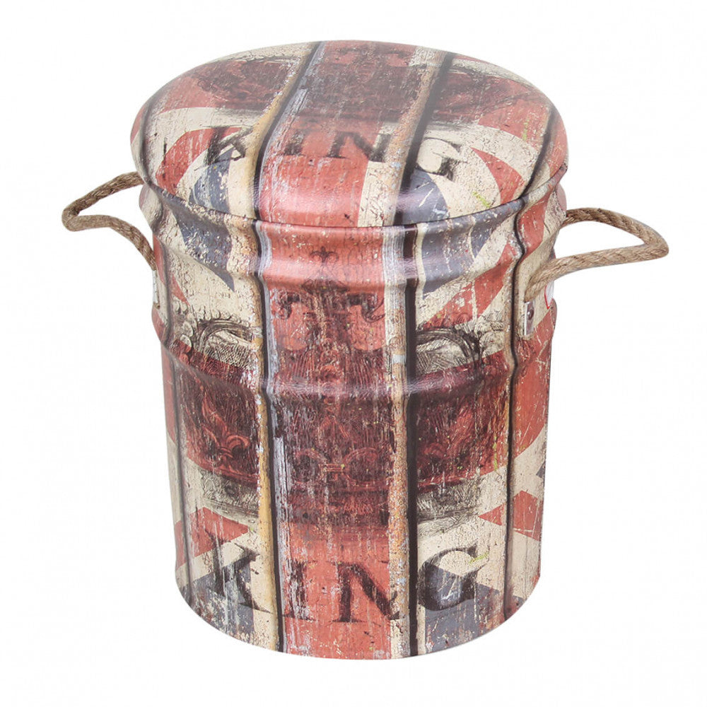 Cosma Set 2 Pouf Contenitore con Dettagli in Corda