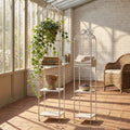 Set di due scaffali Cosma Doriane in alluminio bianco antico