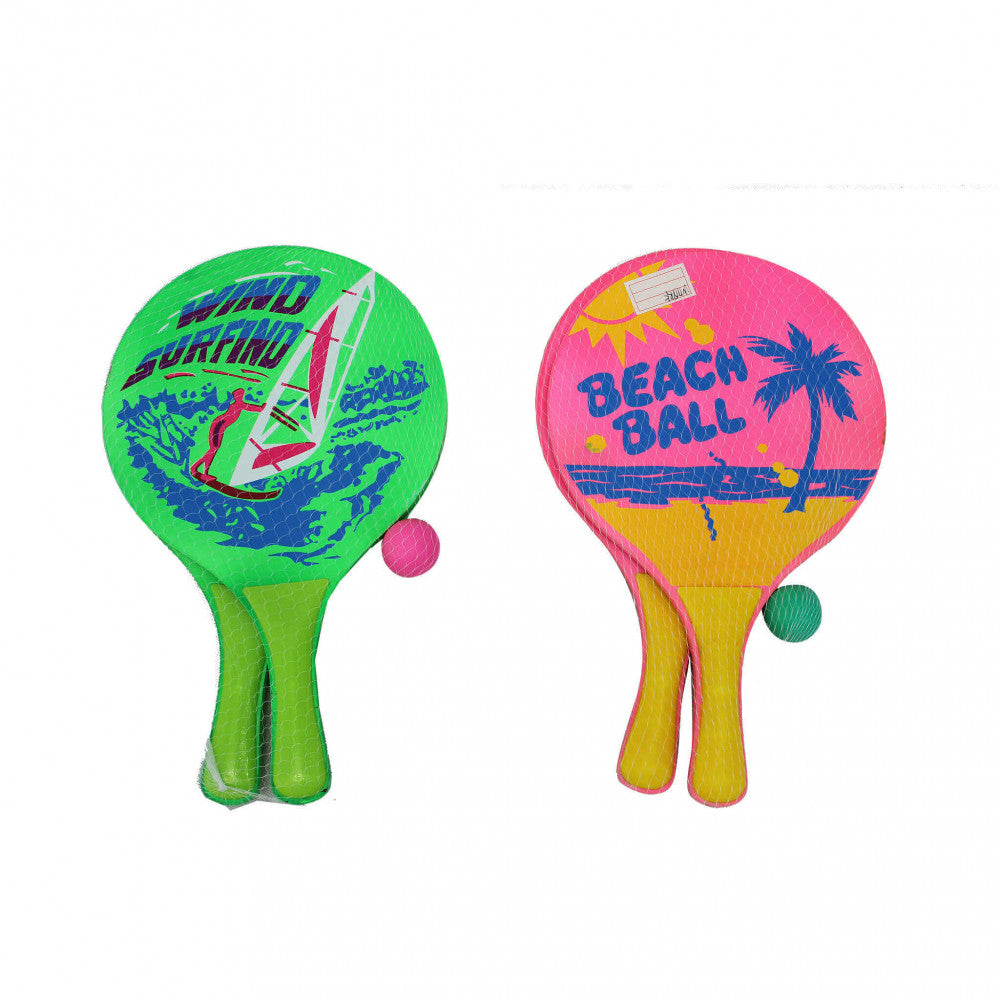 Set di racchette da spiaggia Cosma GM807233 verde con grafica windsurf