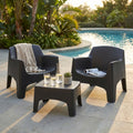 Set Ibiza Terrace 2 Posti in Polipropilene Nero - HF807374-NERO