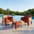 Set Ibiza Terrace 2 Posti in Polipropilene Rosso - HF807374-RED