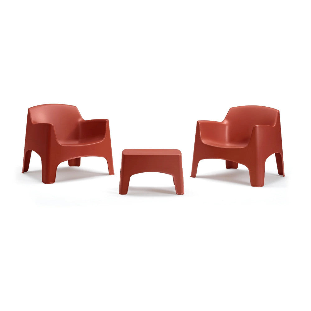 Set Ibiza Terrace 2 Posti in Polipropilene Rosso - HF807374-RED - foto 3