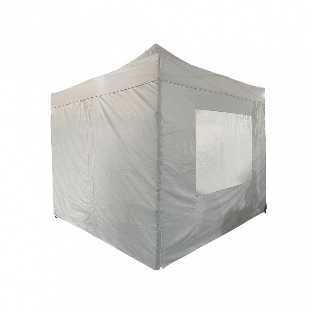 Dettaglio ingresso avvolgibile del set pareti gazebo Cosma