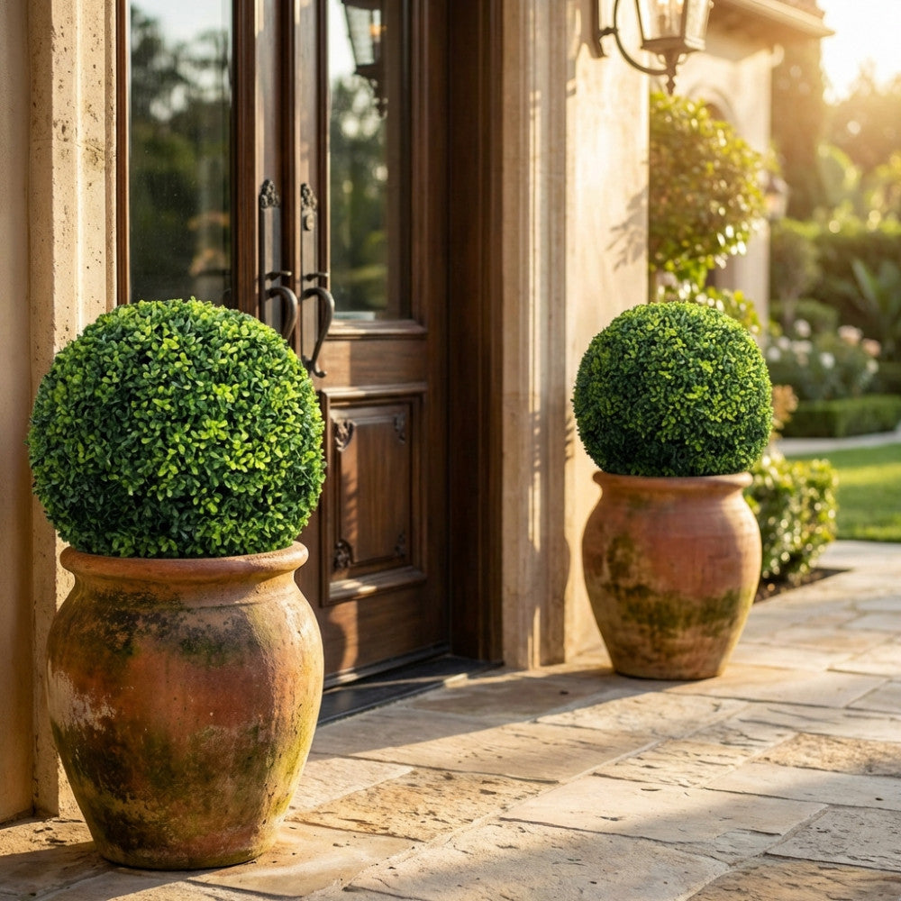 Dettaglio texture fogliare sfera ornamentale Cosma