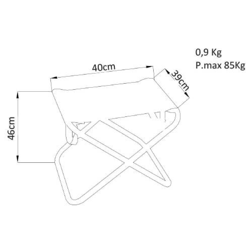 Cosma Sgabello Pieghevole Con Struttura Ad X