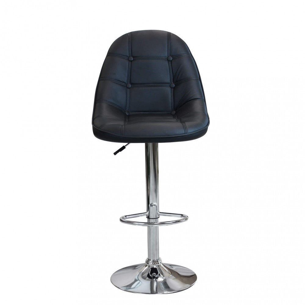 Sgabello FLYNN, dettaglio della seduta ergonomica e della leva per la regolazione dell'altezza.