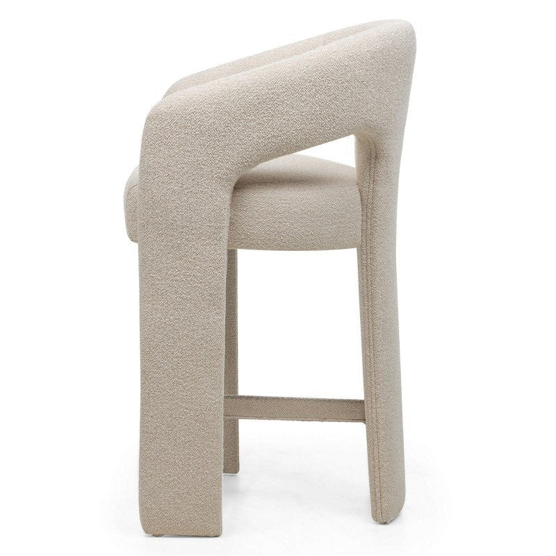 Sgabello imbottito Joel beige con braccioli - NN-JOE-UPH-CHA-LIGBEI-441 - foto 3