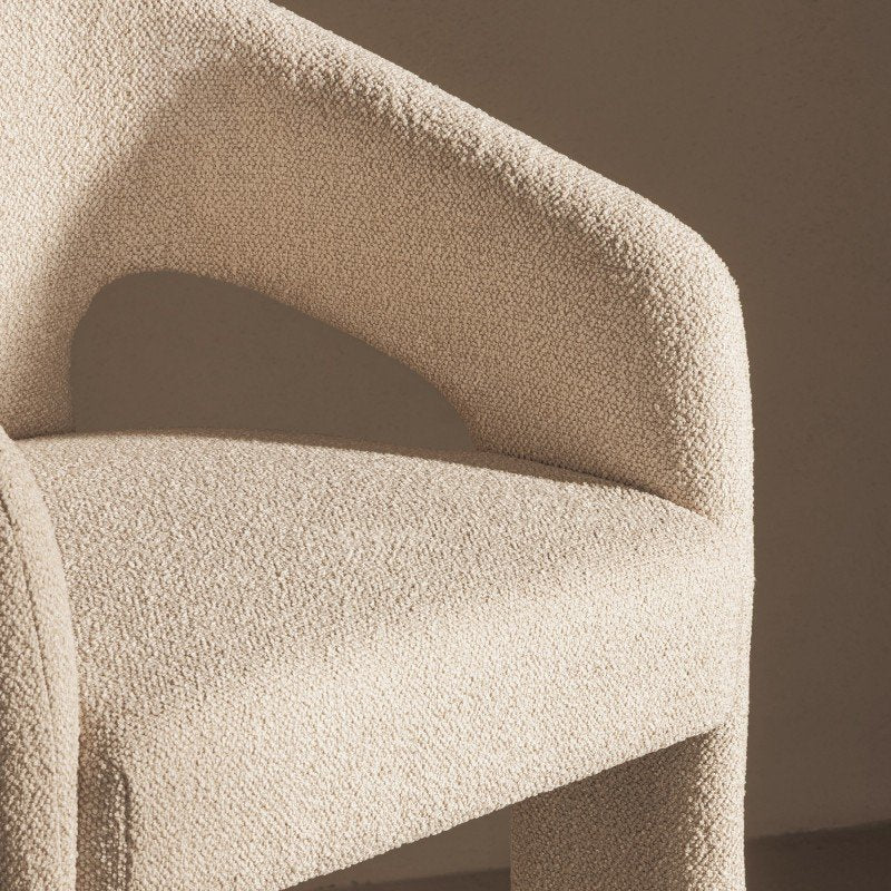 Sgabello imbottito Joel beige con braccioli - NN-JOE-UPH-CHA-LIGBEI-441 - foto 4