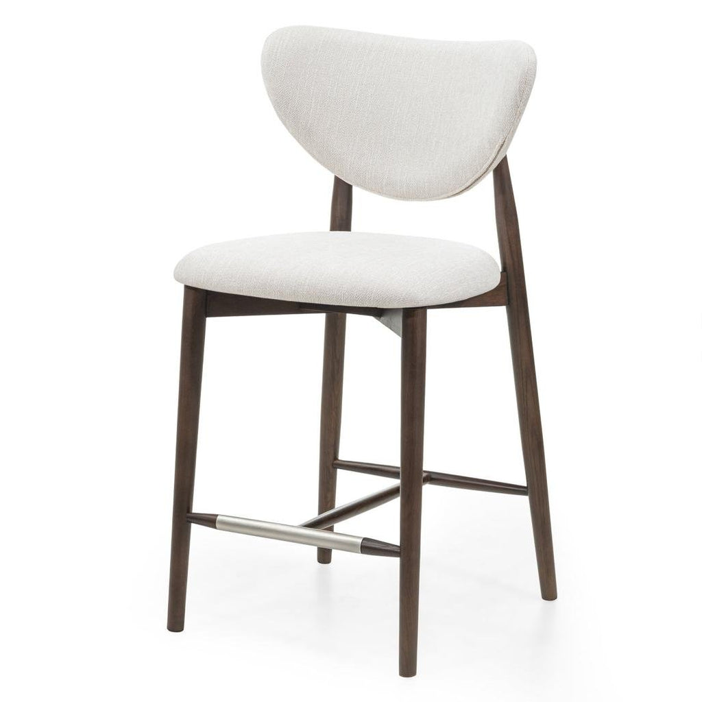 Sgabello Juliette beige con gambe in frassino noce - NN-JUL-UPH-STO-WAL-260 - foto 8