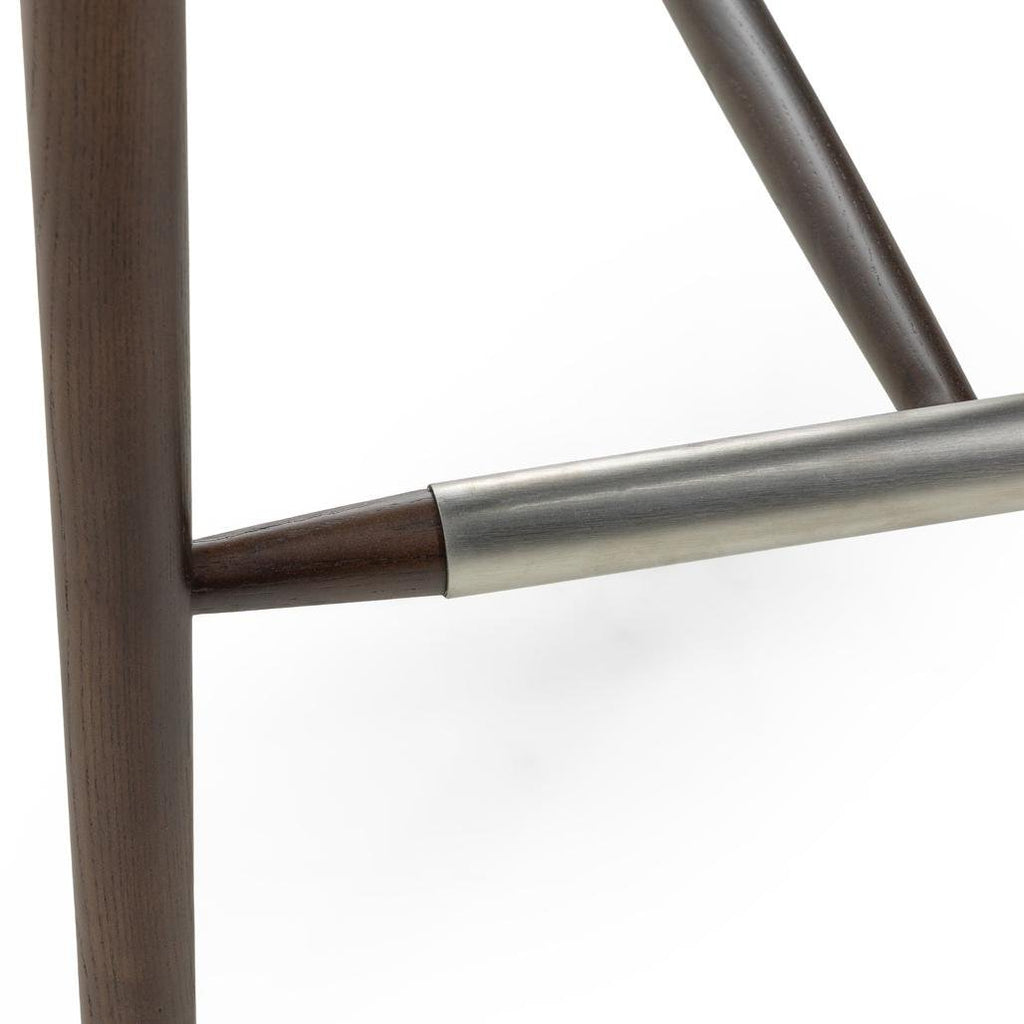 Sgabello Juliette beige con gambe in frassino noce - NN-JUL-UPH-STO-WAL-260 - foto 9
