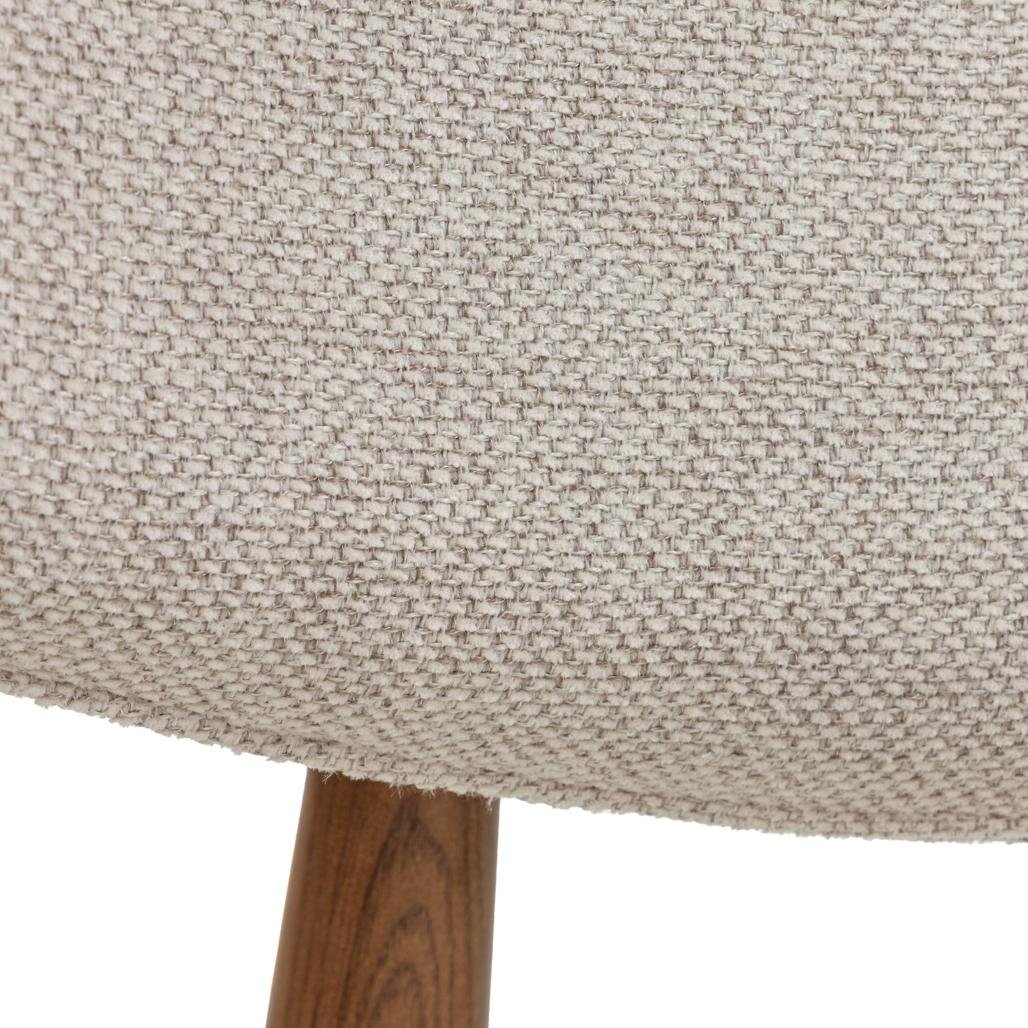 Sgabello Mirali beige con gambe in frassino marrone - NN-MIR-UPH-STO-BEI-252 - foto 5