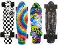 Skateboard cruiser Cosma a scacchi bianchi e neri