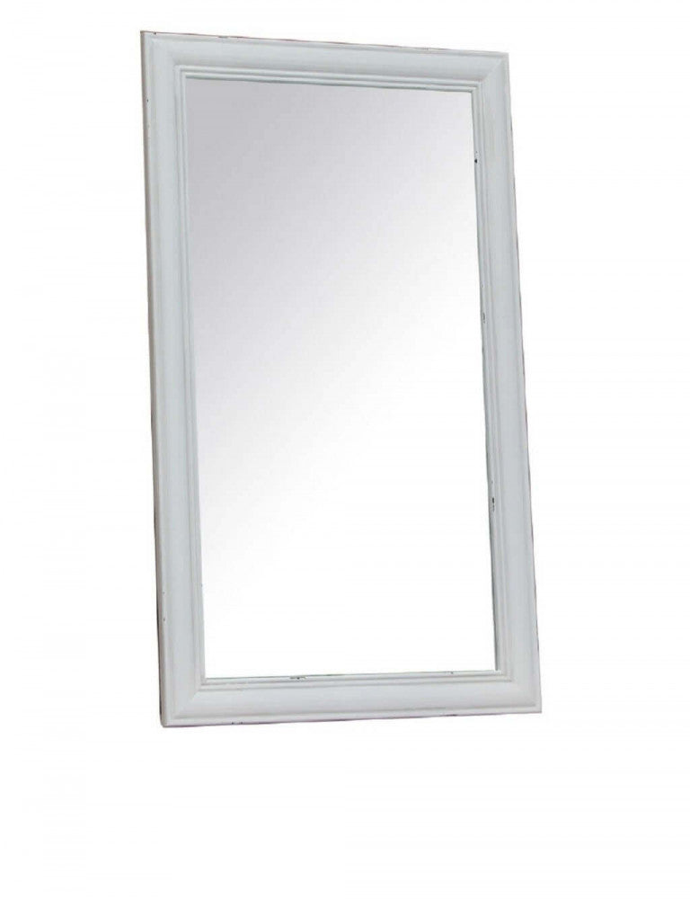 Specchiera Cuore in Legno di Paulonia Bianco - MO805703