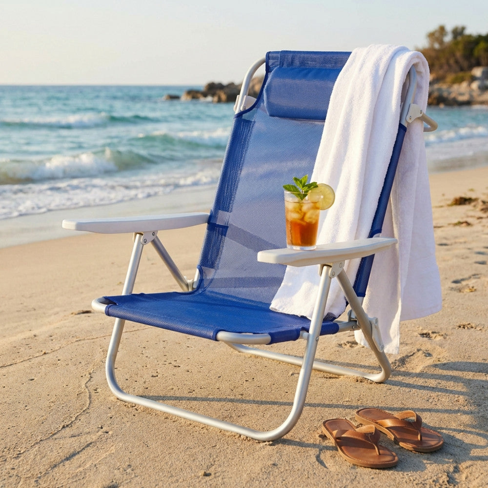 Spiaggina Cosma Joy blu in alluminio