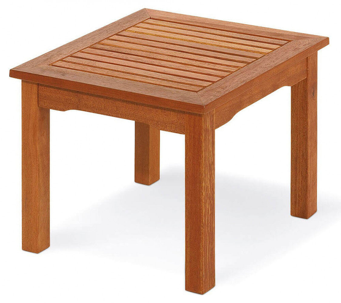 Tavolino da giardino 50x50 cm in legno di acacia massiccio color marrone, ideale per balconi e terrazze | Albert Stock