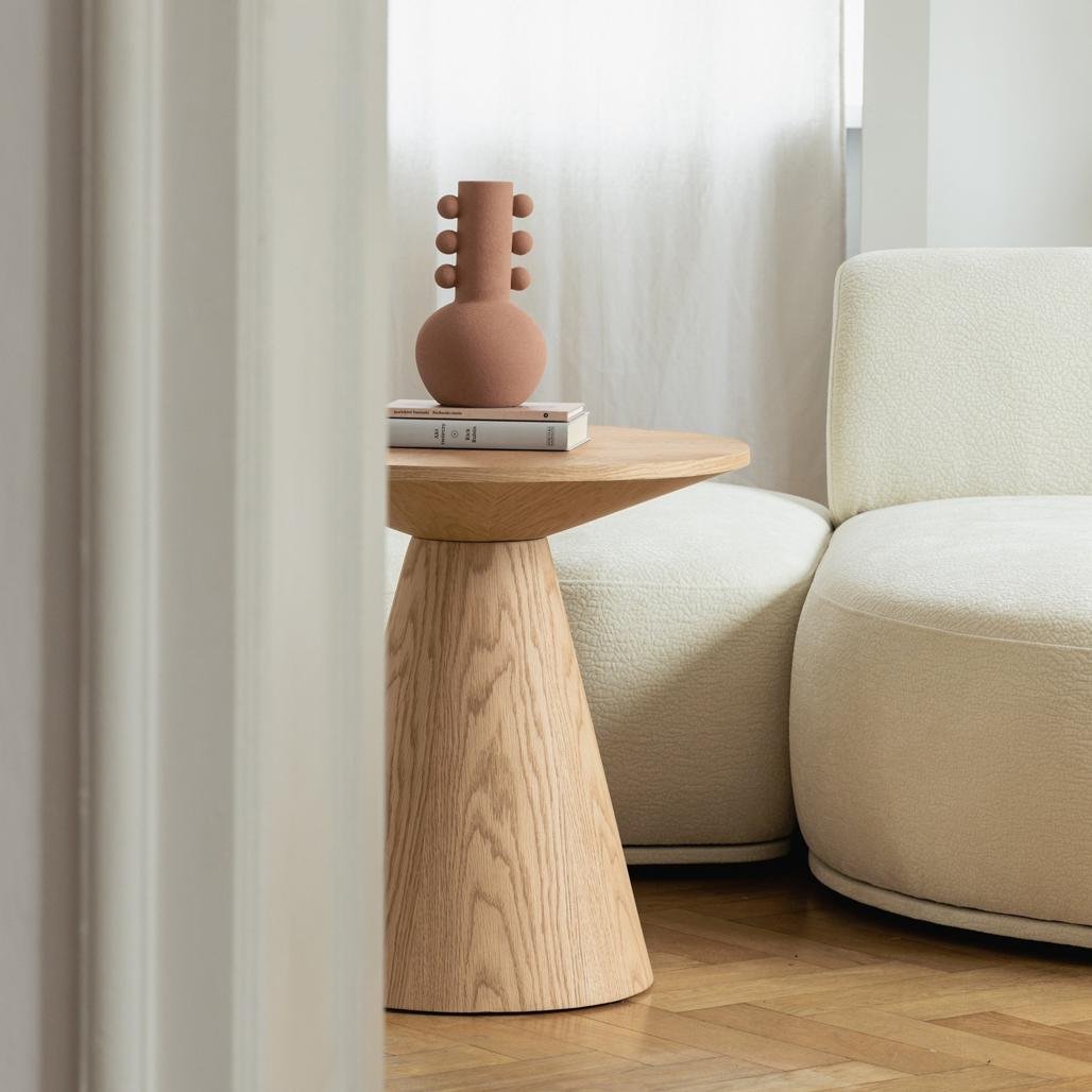 Tavolino d'appoggio rotondo Orb 60 cm rovere naturale - NN-ORB-FUR-SIDTAB-OAK-178 - foto 2