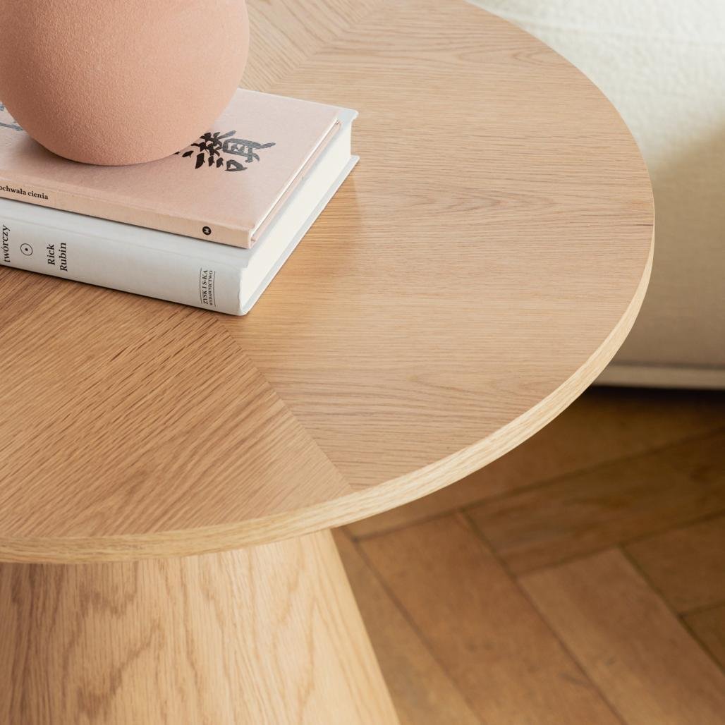Tavolino d'appoggio rotondo Orb 60 cm rovere naturale - NN-ORB-FUR-SIDTAB-OAK-178 - foto 5
