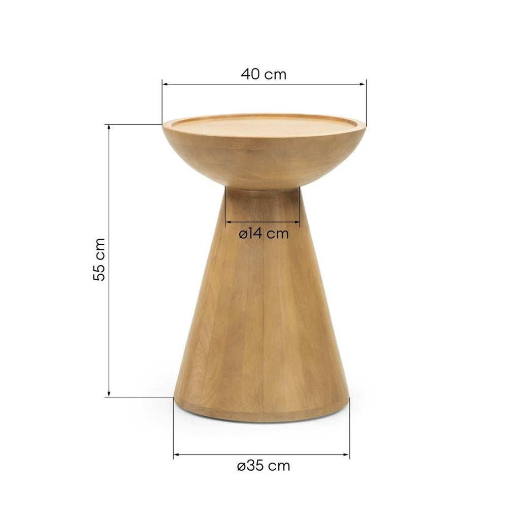 Tavolino d'appoggio Turi 40 cm in legno di mango - NN-TUR-FUR-SIDTAB-NATWOO-249 - foto 6