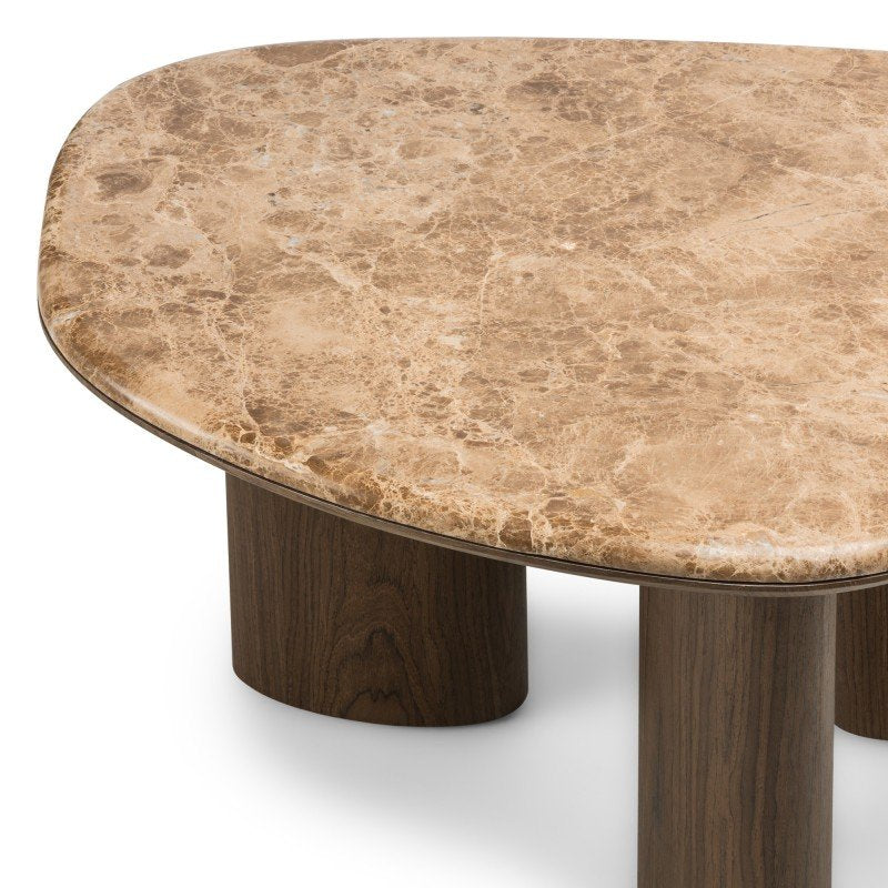 Tavolino Elle 75 cm noce scuro con piano in marmo - NN-ELL-FUR-COFTAB-WAL-633 - foto 4