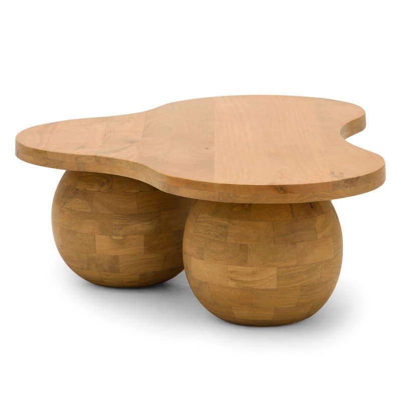Tavolino Obig in legno di mango naturale dalla forma organica - NN-OBI-FUR-COFTAB-NATWOO-681 - foto 5