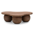 Tavolino Obig in legno di mango noce dalla forma organica - NN-OBI-FUR-COFTAB-WAL-680