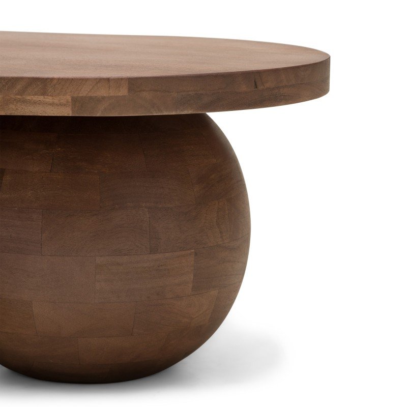 Tavolino Obig in legno di mango noce dalla forma organica - NN-OBI-FUR-COFTAB-WAL-680 - foto 5