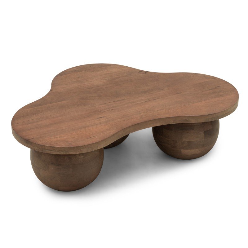 Tavolino Obig in legno di mango noce dalla forma organica - NN-OBI-FUR-COFTAB-WAL-680 - foto 6