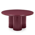 Tavolino rotondo Burgun 80 cm bordeaux lucido - NN-BUR-FUR-COFTAB-BOR-293