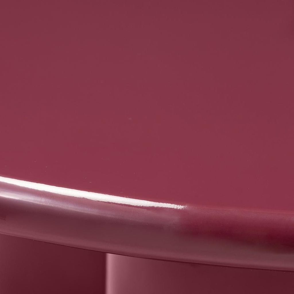 Tavolino rotondo Burgun 80 cm bordeaux lucido - NN-BUR-FUR-COFTAB-BOR-293 - foto 7