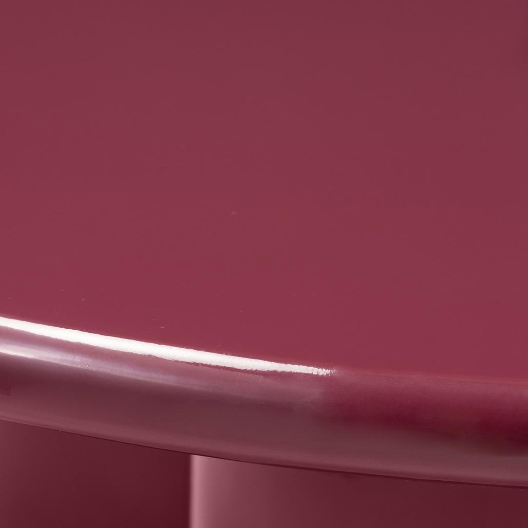 Tavolino rotondo Burgun 80 cm bordeaux lucido - NN-BUR-FUR-COFTAB-BOR-293 - foto 7