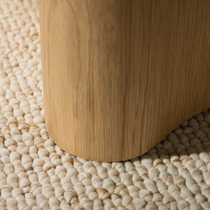 Tavolino rotondo Lesund 90 cm effetto travertino e rovere - NN-LES-FUR-COFTAB-NATWOO-601 - foto 3