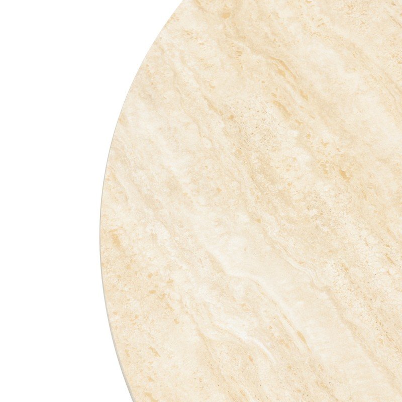 Tavolino rotondo Lesund 90 cm effetto travertino e rovere - NN-LES-FUR-COFTAB-NATWOO-601 - foto 5