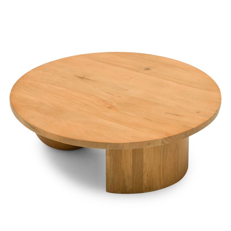 Tavolino rotondo Umo 80 cm in legno di mango naturale - NN-UMO-FUR-COFTAB-NATWOO-686 - foto 5