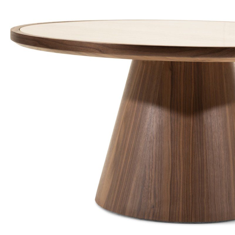 Tavolino rotondo Wasabi 80 cm travertino e noce - NN-WAS-FUR-COFTAB-WAL-371 - foto 5