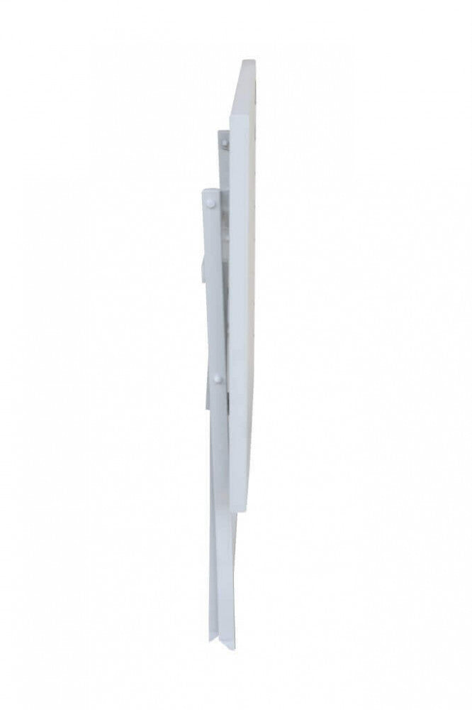 Profilo del tavolo completamente piegato, dimostrando l'ingombro minimo ideale per ottimizzare gli spazi esterni.