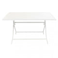 Tavolo da giardino Alabama 70x130 cm pieghevole in alluminio color bianco, ideale per spazi esterni | Albert Stock