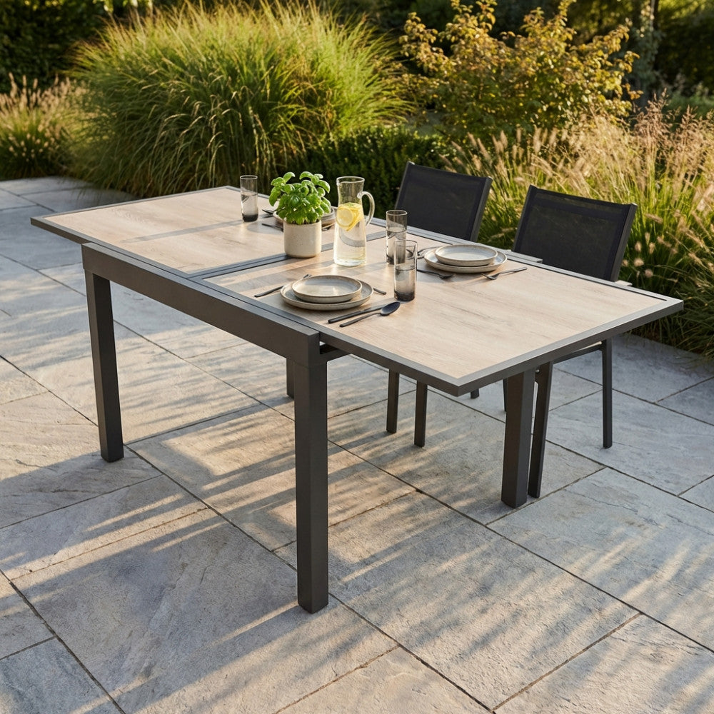 Tavolo Allungabile Cambridge 120/240 x 90 Taupe Effetto Legno - AT804375-TAUP - foto 2