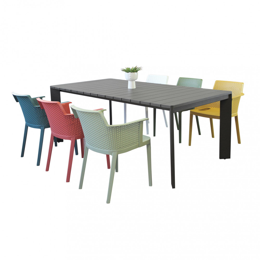 Tavolo per esterno allungabile in antracite