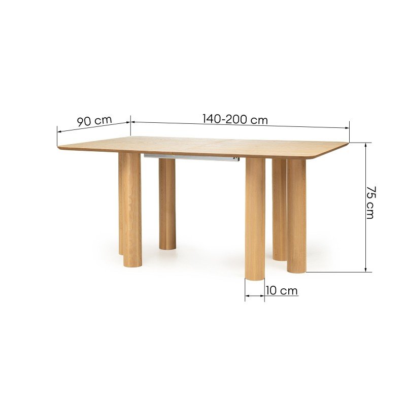 Tavolo allungabile Loaloa 140-200 cm rovere naturale - NN-LOA-FUR-DINTAB-OAK-559 - foto 3