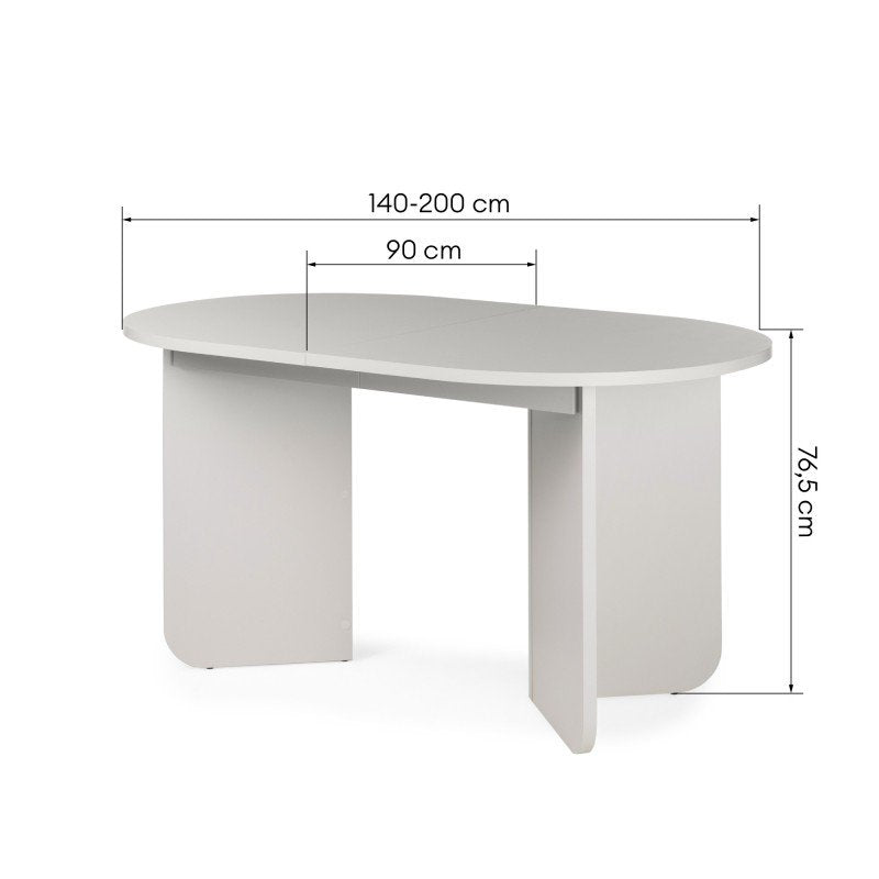 Tavolo allungabile Maut 140-200 cm cashmere ovale - NN-MAU-FUR-DINTAB-CAS-576 - foto 4