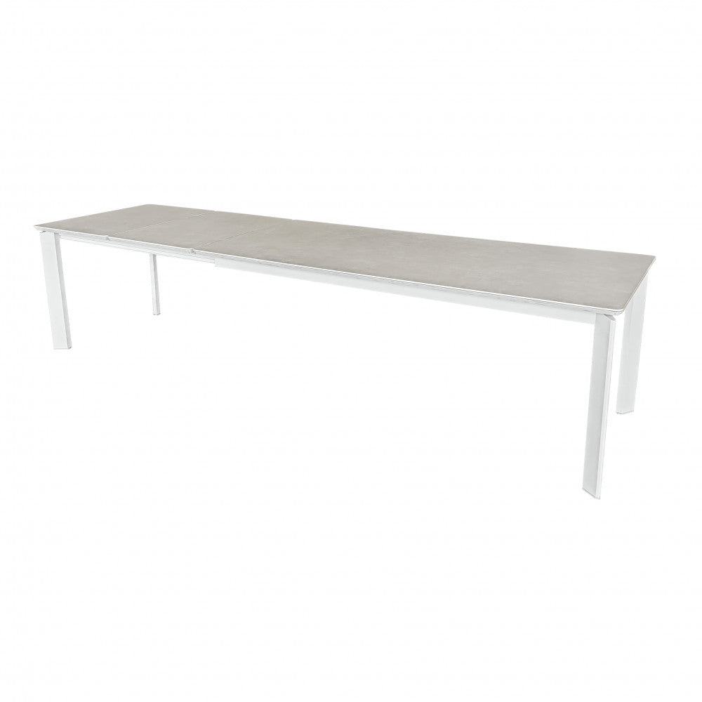 Tavolo Allungabile Nassau 200/260/320 x 90 Gesso Effetto Marmo - AT804367-CHALK - foto 4
