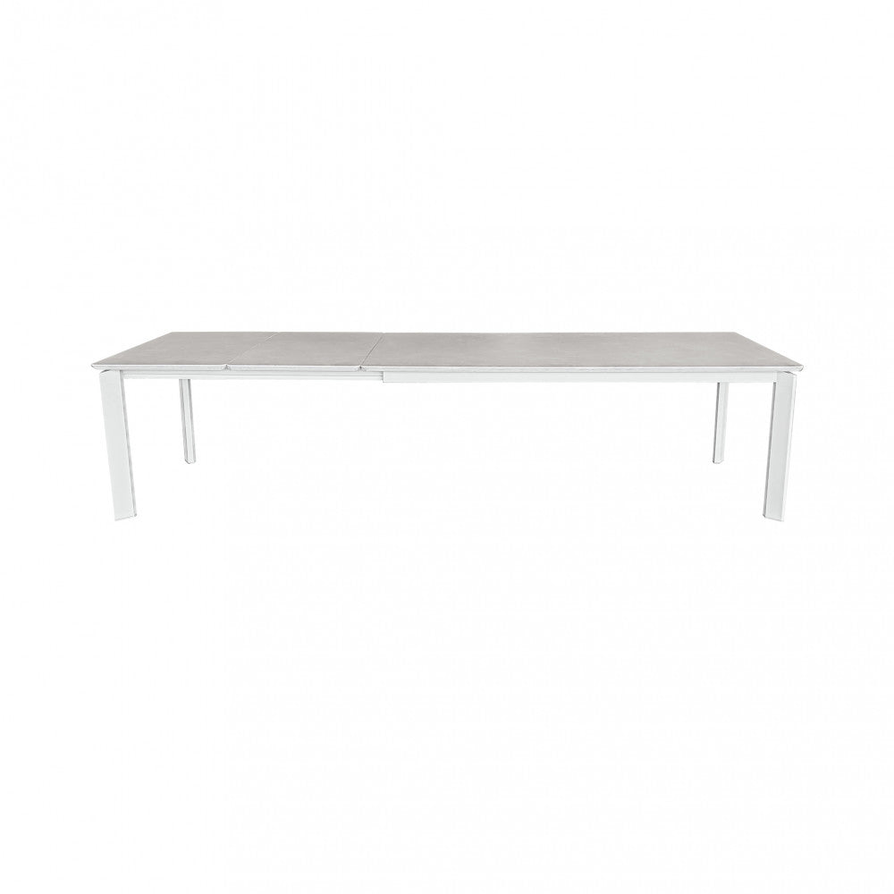Tavolo Allungabile Nassau 200/260/320 x 90 Gesso Effetto Marmo - AT804367-CHALK - foto 6