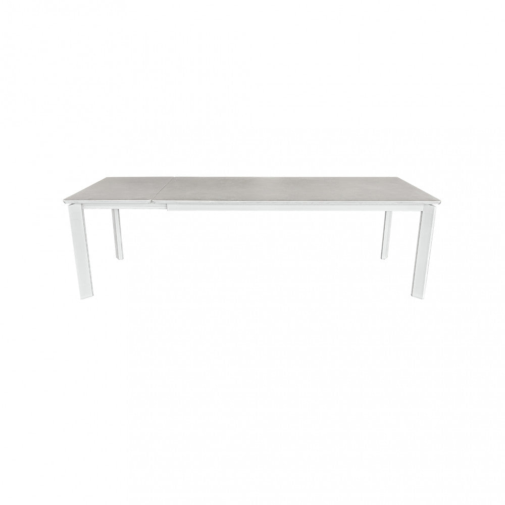 Tavolo Allungabile Nassau 200/260/320 x 90 Gesso Effetto Marmo - AT804367-CHALK - foto 7
