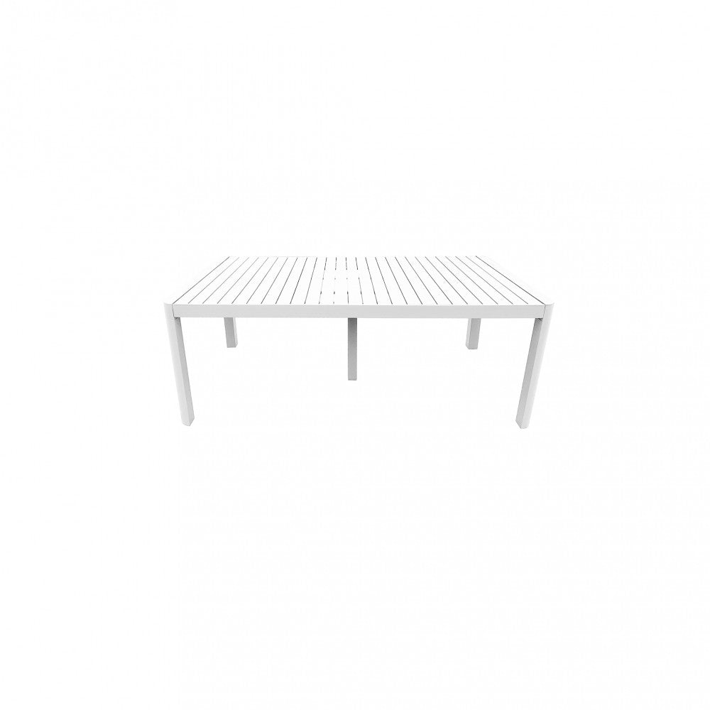 Grande tavolo da giardino allungabile bianco